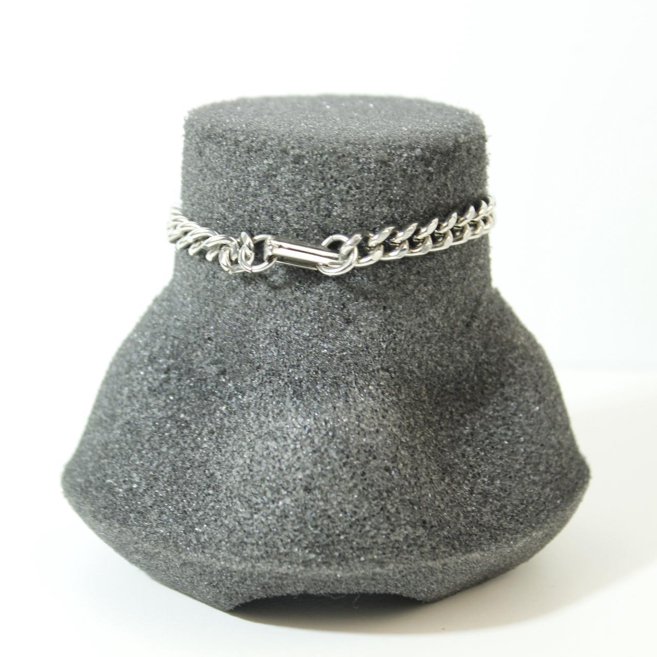 Silver tone Curb Link Chain Bracelet Classic Minimalist Unisex Everyday