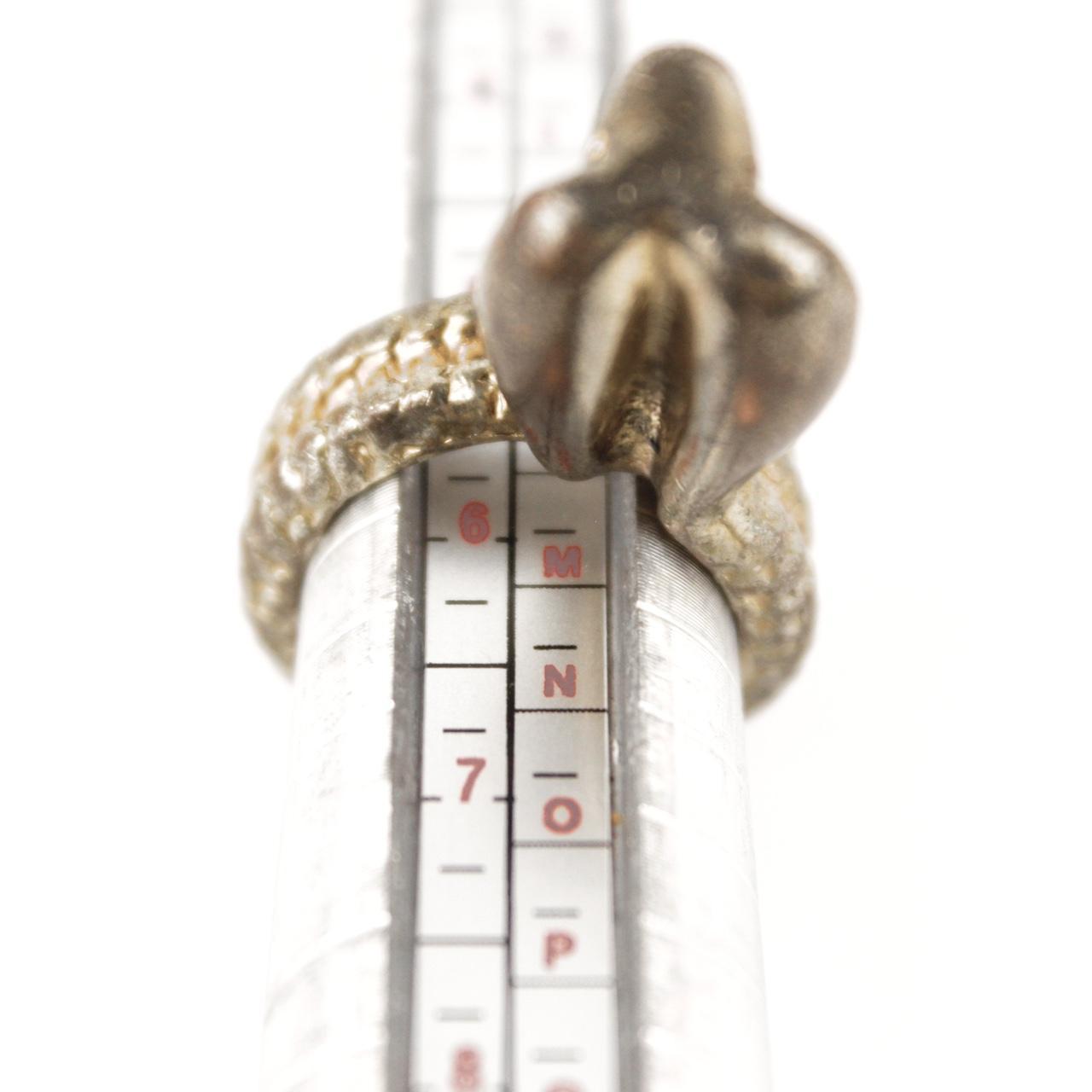 Cobra Snake Ring Brassy tone Textured Coiled Serpent Statement Band Gothic Jewel