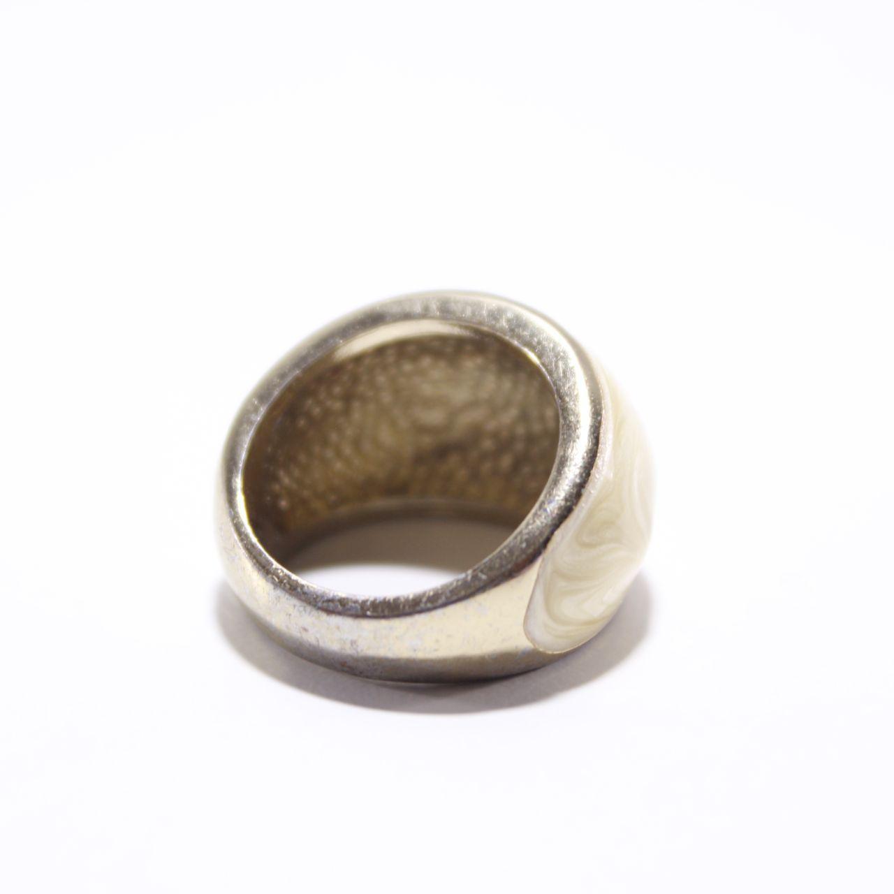 Vintage Style Wide Band Ring Acrylic Resin Dome Retro Boho