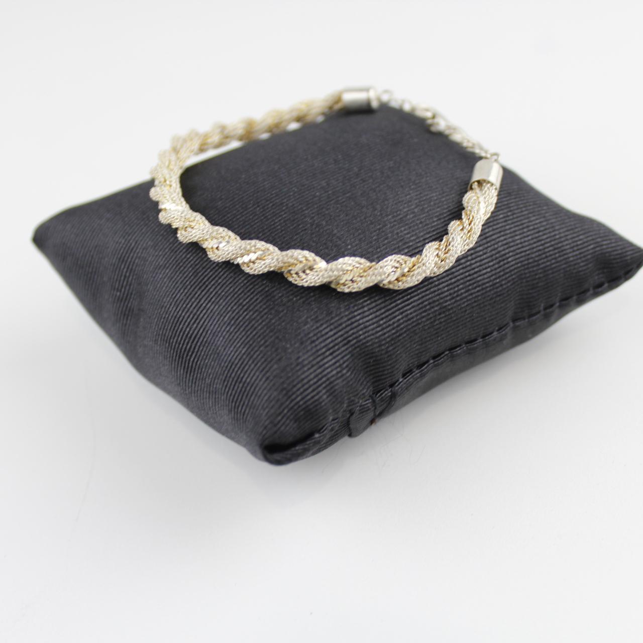 Vintage Bracelet Gold & Silver Tone Twisted Link Designer Je