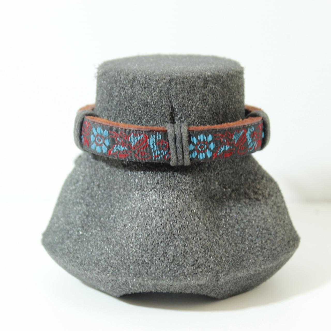 Leather Bracelet Floral Embroidered Boho Hippie Tribal Wrap Jewellery