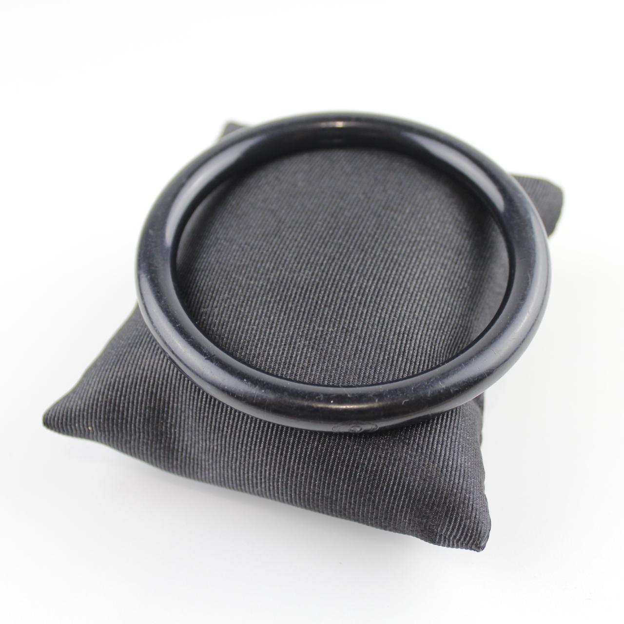 Statement Black Bangle Bracelet Band Minimalist Jewelry  Goo