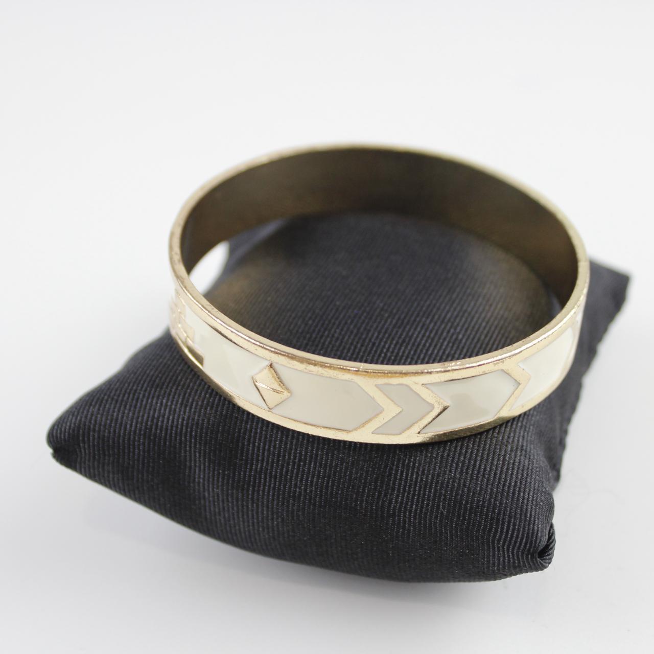 Gold Tone & Enamel - Statement Bracelet Contemporary Stateme