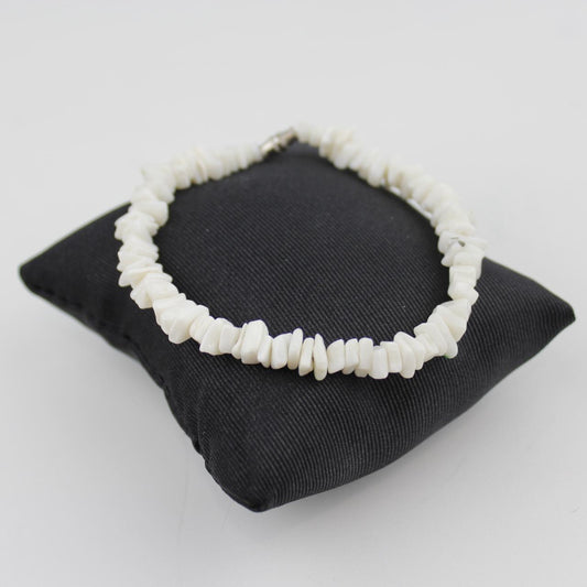 White Coral Chip Bracelet Natural Shell Jewelry Fashion Acce