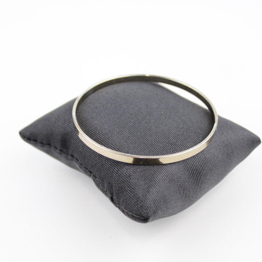 Gold Tone Bangle Bracelet Polished Smooth Minimalist Jewelry