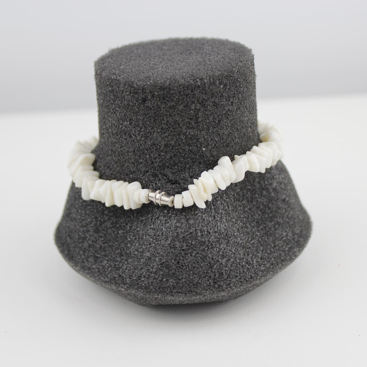 White Coral Chip Bracelet Natural Shell Jewelry Fashion Acce