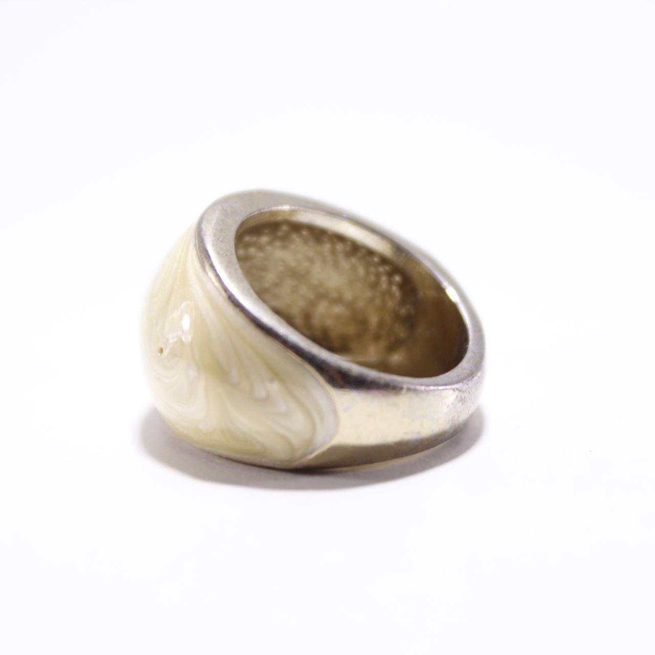 Vintage Style Wide Band Ring Acrylic Resin Dome Retro Boho
