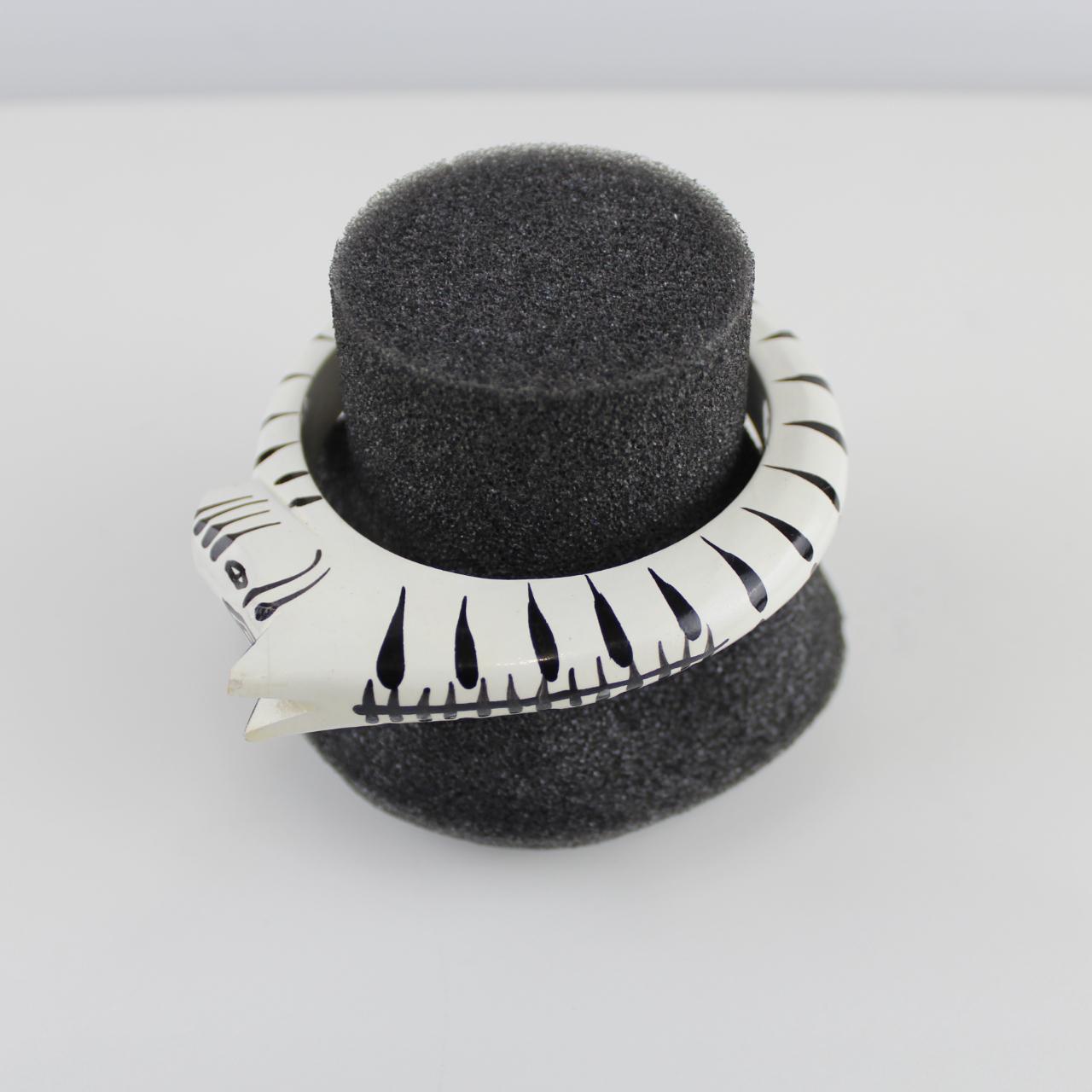 Zebra Head Bangle Bracelet - White and Black - Whimsical Des