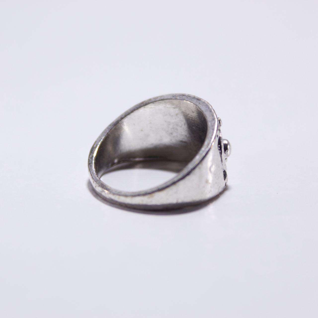 Bohemian Silver Tone Ring Pink Cat Eye Stone Statement Band