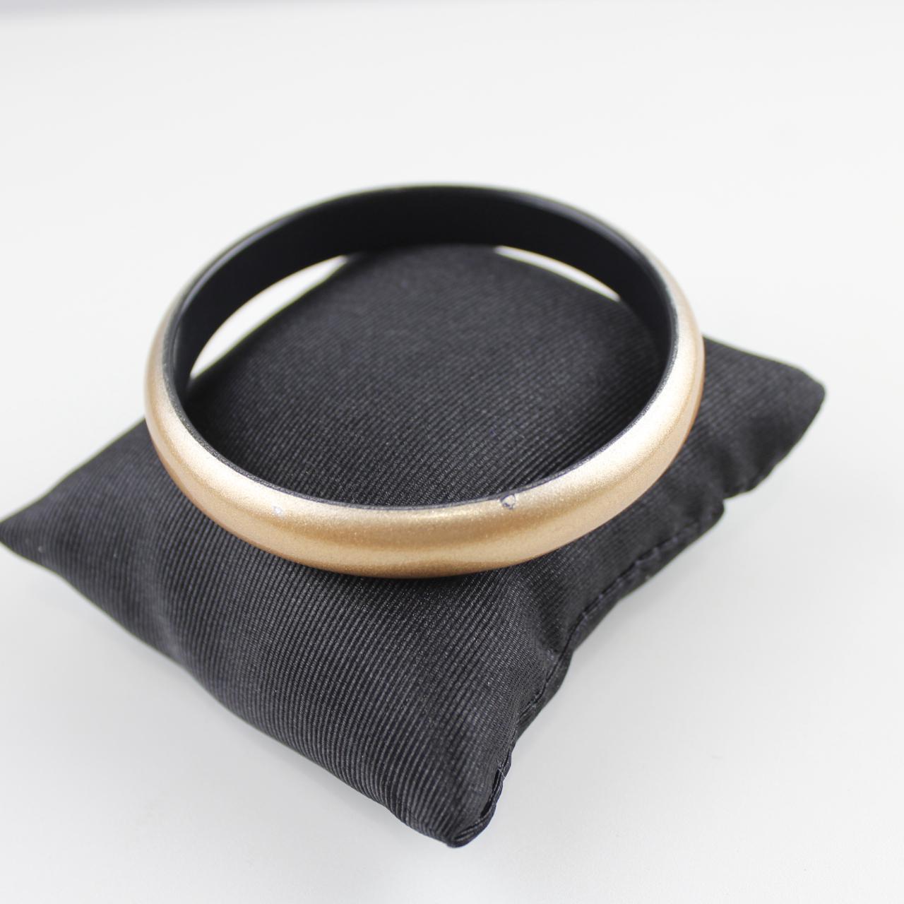 Statement Bangle Bracelet Rose Gold colour & Black Jewellery