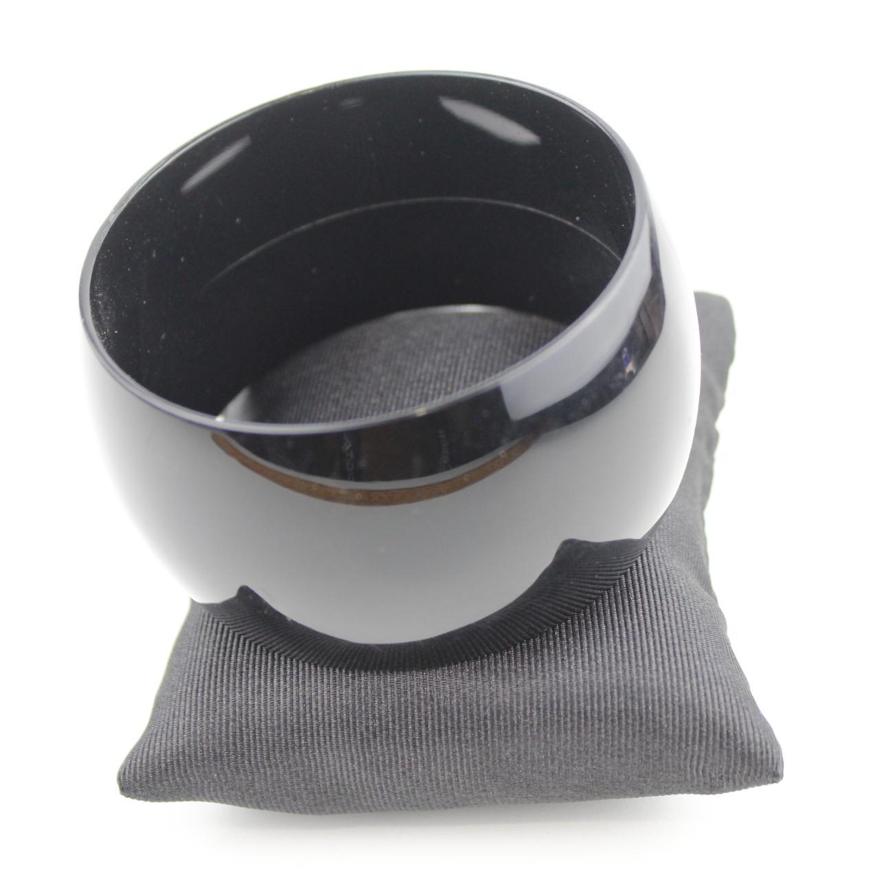 Glossy Black Bangle Bracelet Polished Jewelry Fashion Access