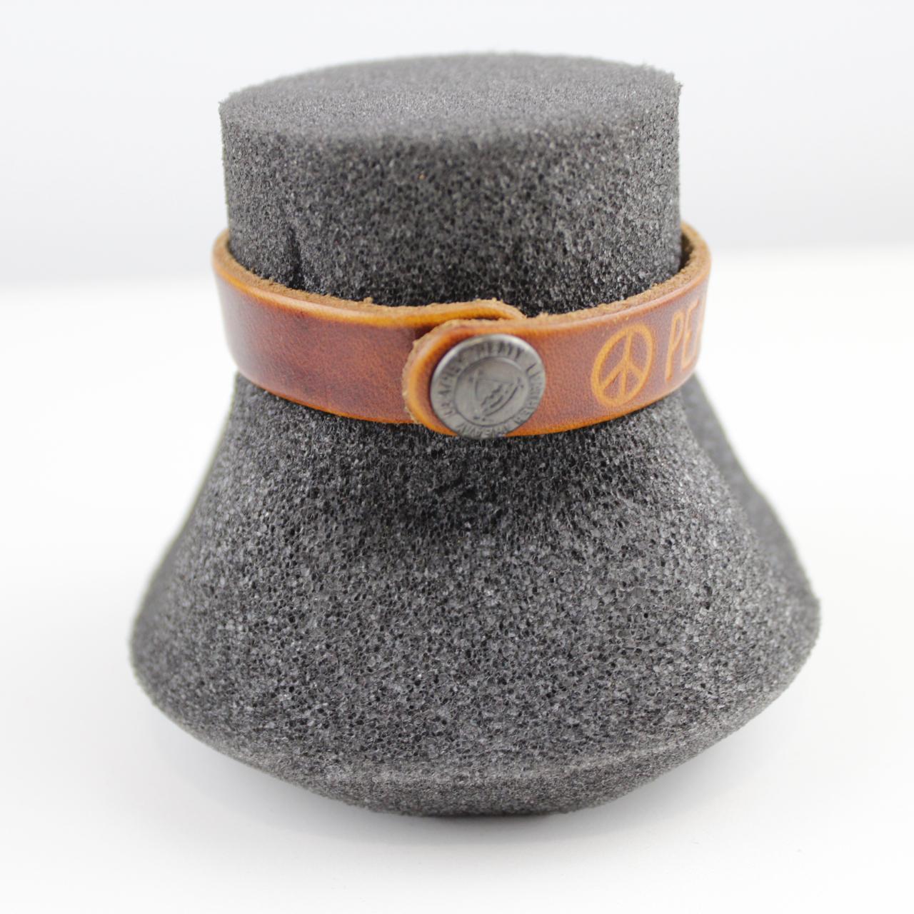 Handcrafted Leather Bracelet Brown Cuff Jewelry  Good pre-lo
