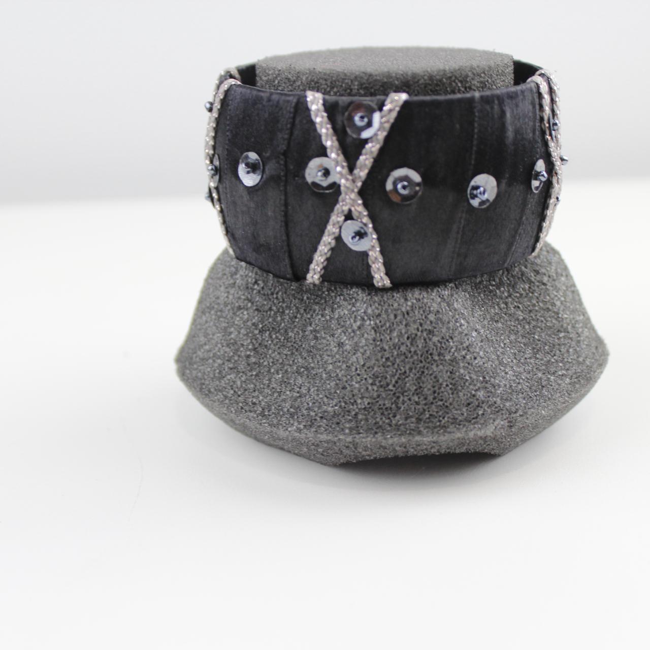 Gothic Black Velvet Cuff Bracelet Chain Detail Statement Jew