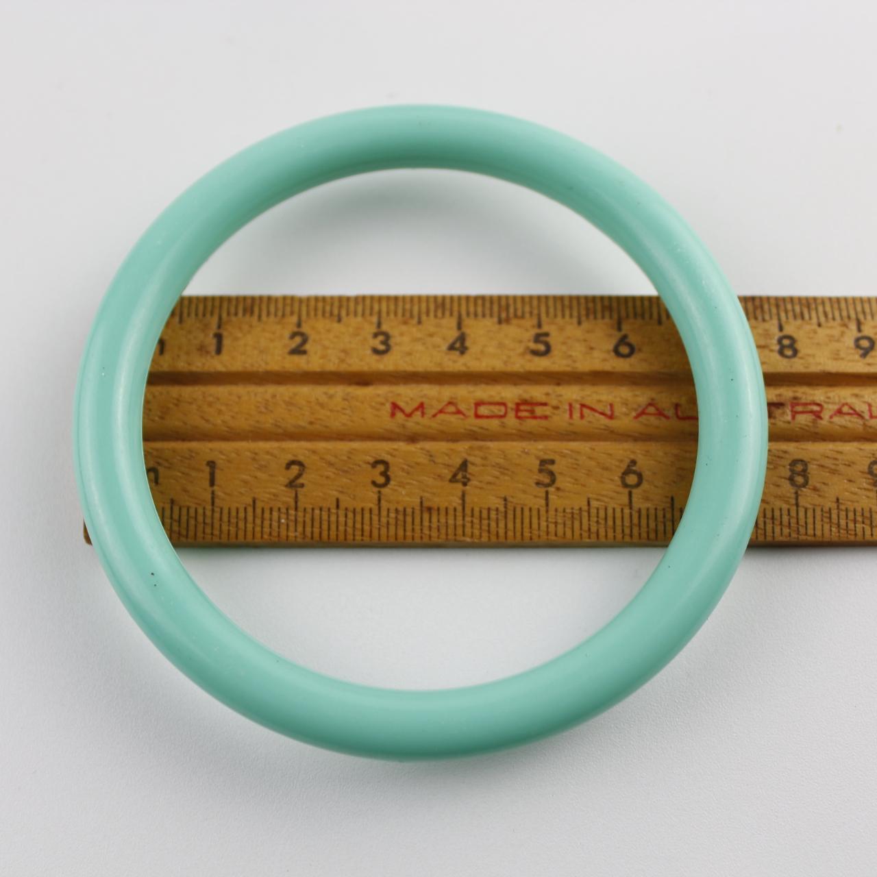 Vintage Inspired Mint Green Plastic Bangle Bracelet - Retro