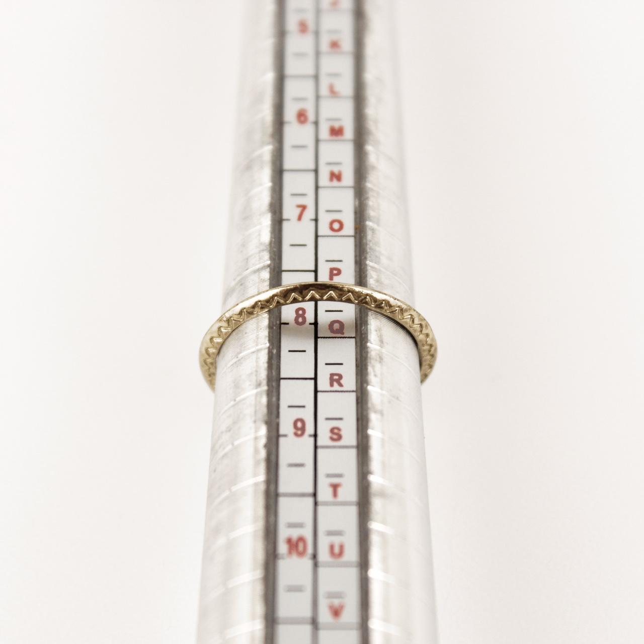Vintage Gold tone Engraved Eternity Band Minimalist Stacking Ring Art Deco Style