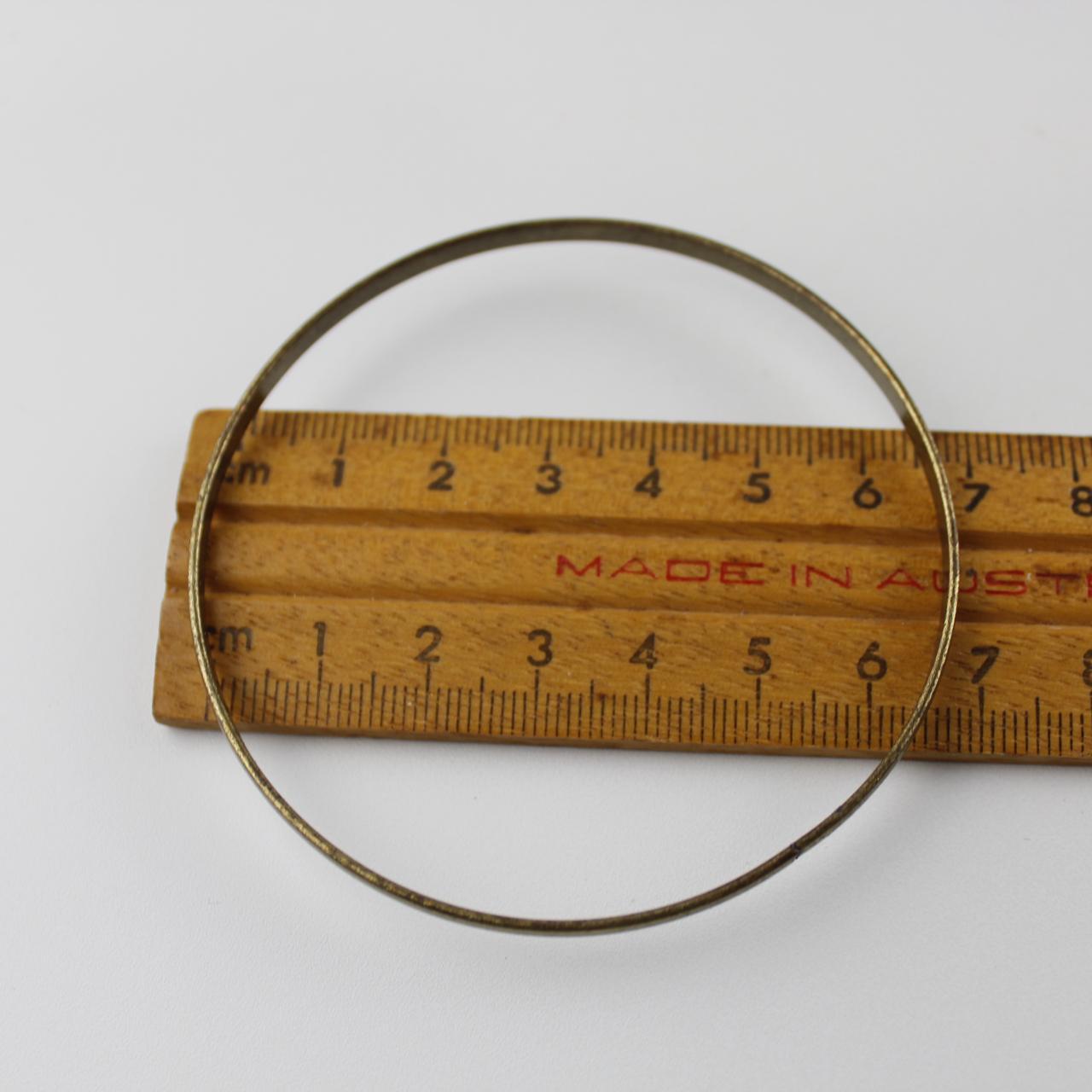 Thin Gold Tone Bangle Bracelet Simple Minimalist Jewelry  Go