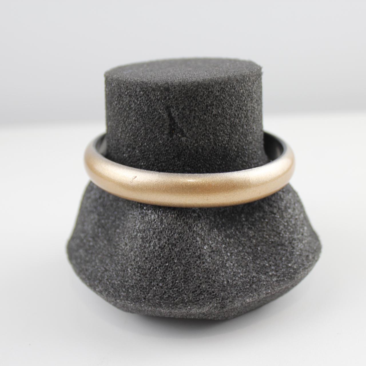 Statement Bangle Bracelet Rose Gold colour & Black Jewellery