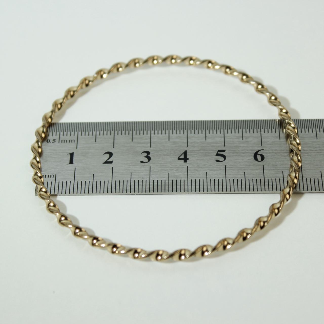Twisted Rope Bangle Bracelet Polish Stackable