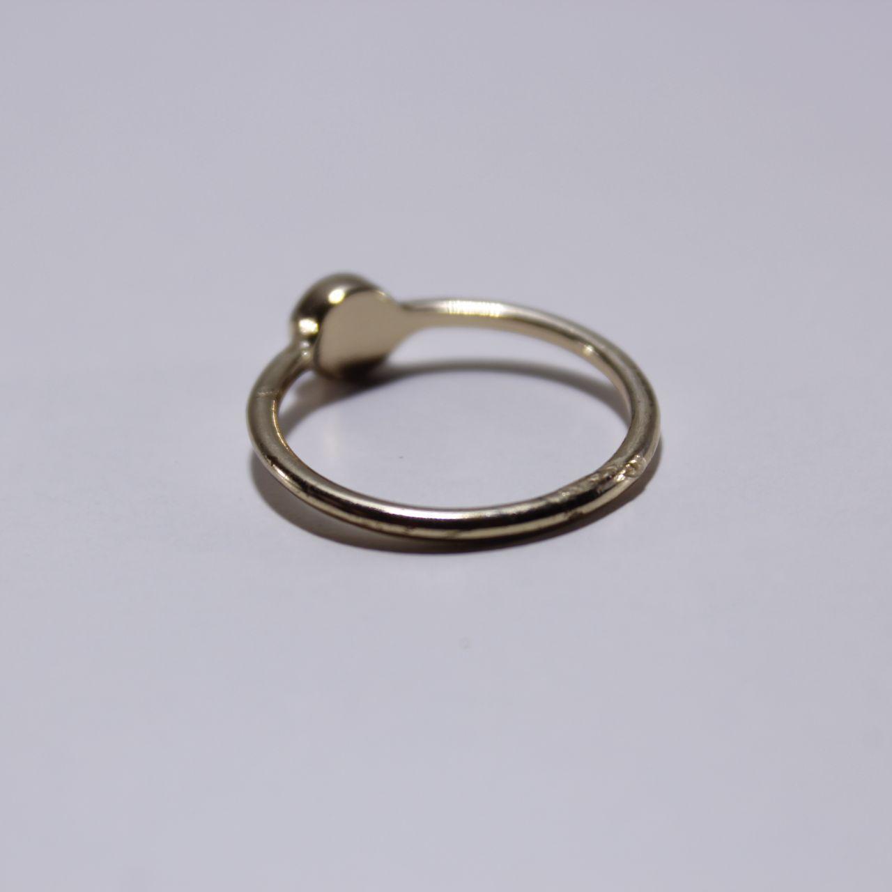 Minimalist Solitaire Ring Gold Tone Square