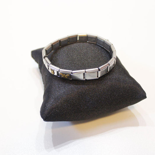 Steph Charm Bracelet Stainless Steel Modular Links Custom Go