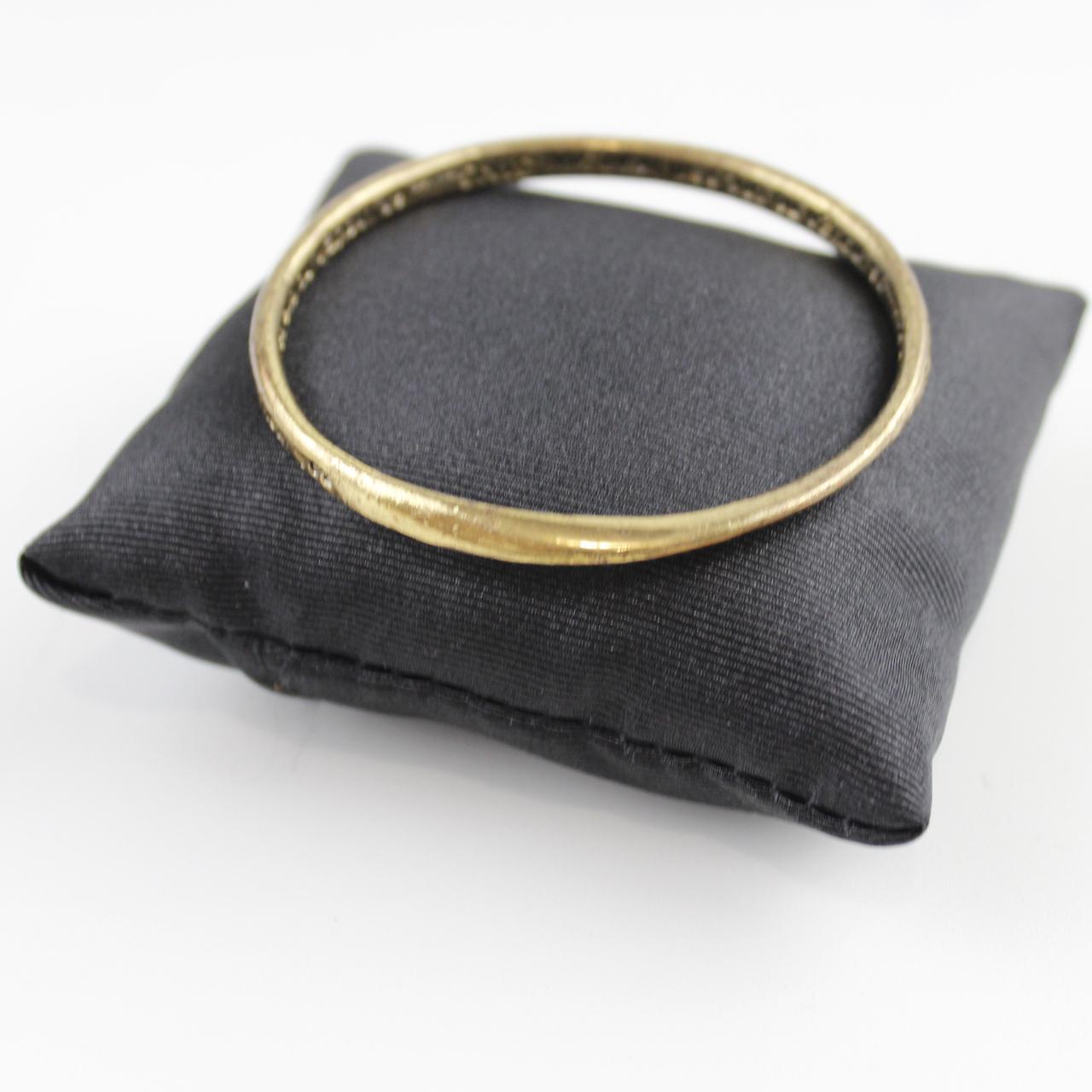 Gold Tone Bangle Bracelet with Inscription Quote  Good pre-l