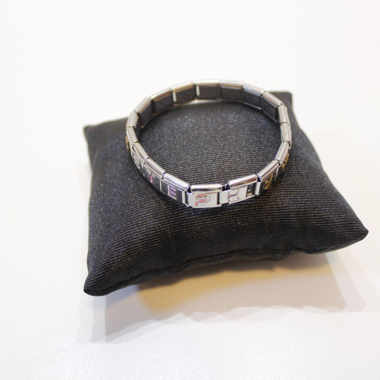 Steph Charm Bracelet Stainless Steel Modular Links Custom Go