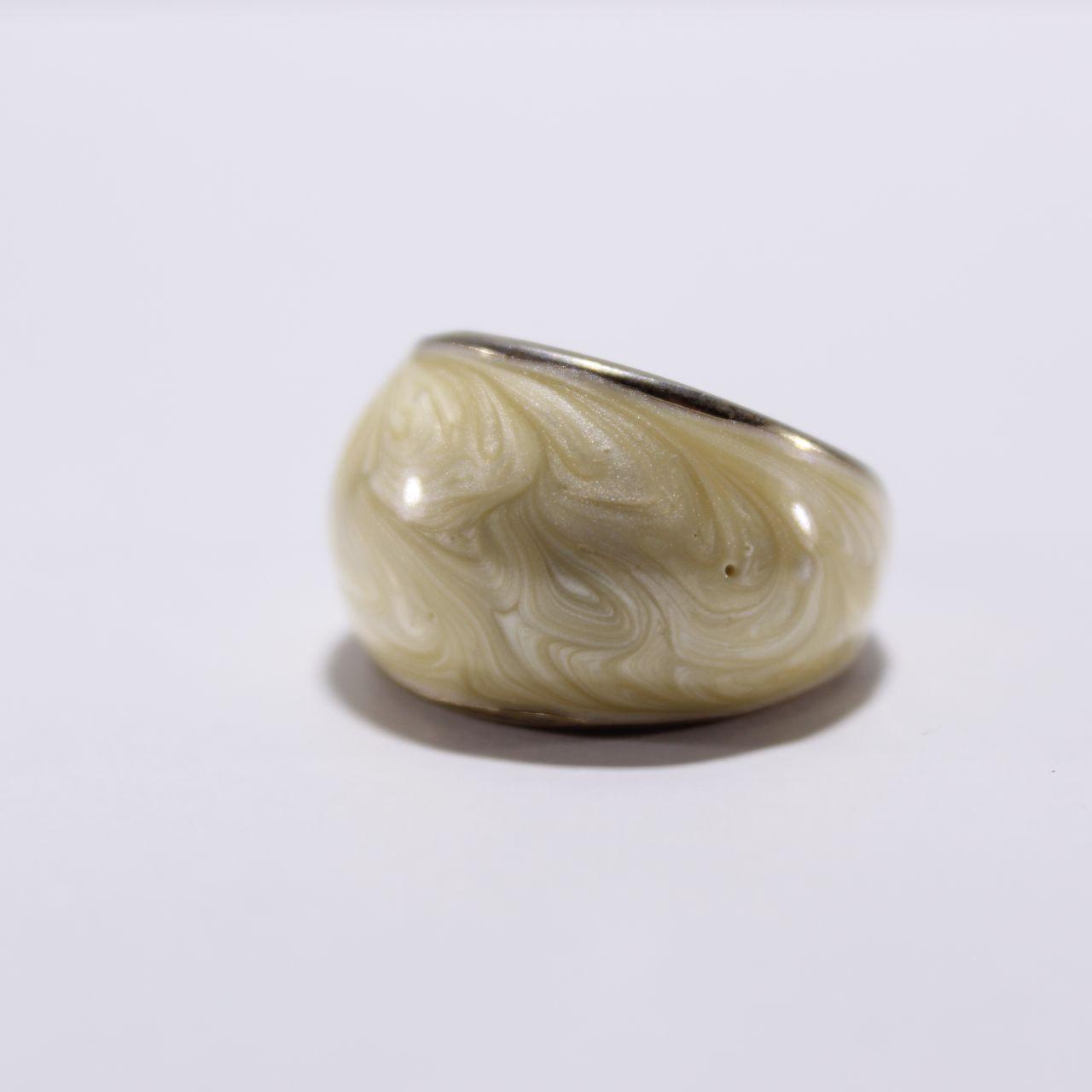 Vintage Style Wide Band Ring Acrylic Resin Dome Retro Boho