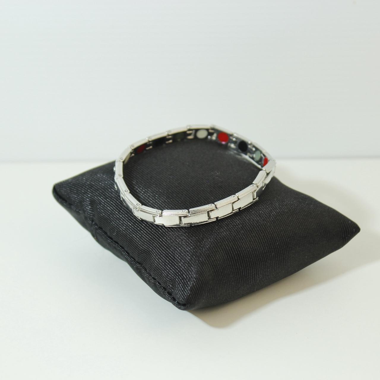 Magnetic Therapy Bracelet Silver Tone Link Healing Health