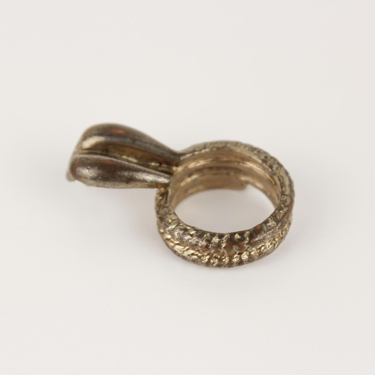 Cobra Snake Ring Brassy tone Textured Coiled Serpent Statement Band Gothic Jewel