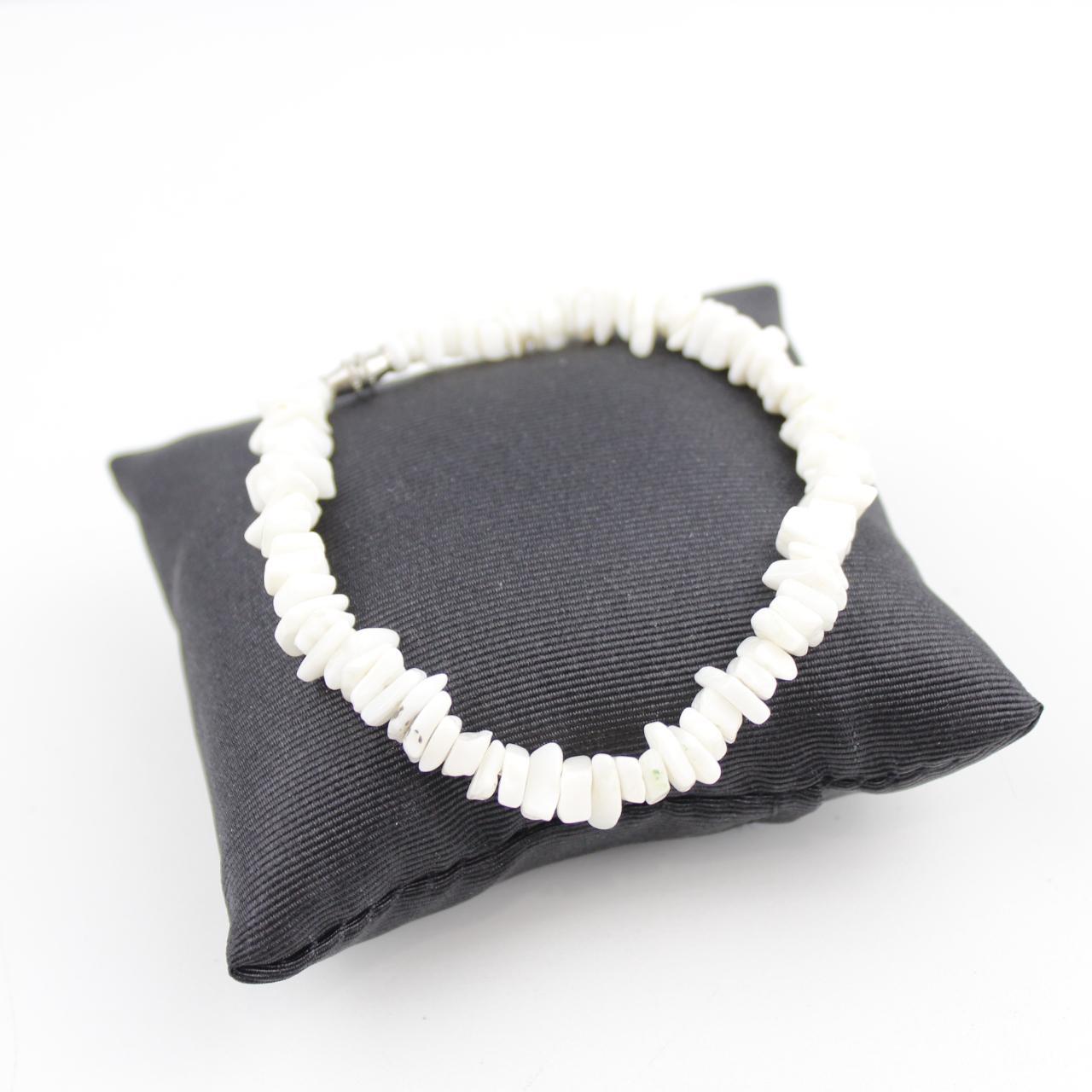 White Coral Chip Bracelet Natural Shell Jewelry Fashion Acce