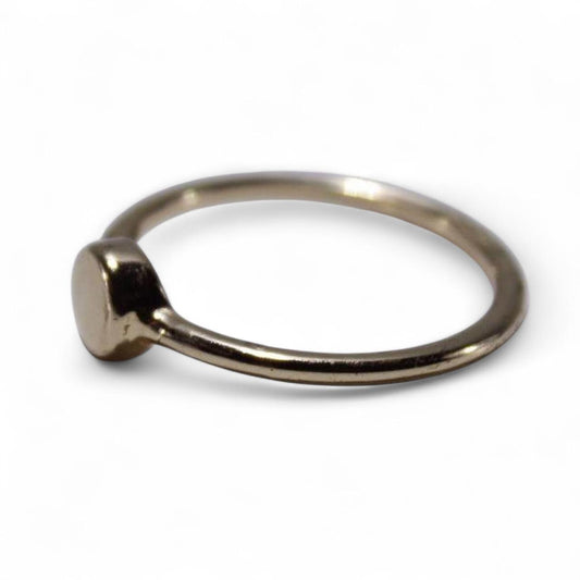 Minimalist Solitaire Ring Gold Tone Square