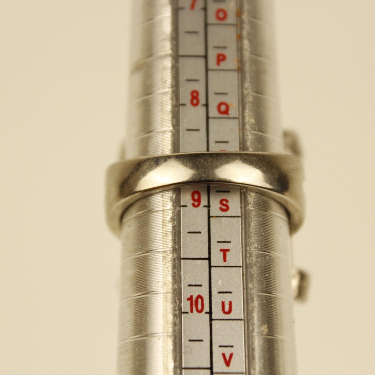 Vintage Red Ring Silver Tone Split Shank Cocktail Jewellery Size R  Deadstock