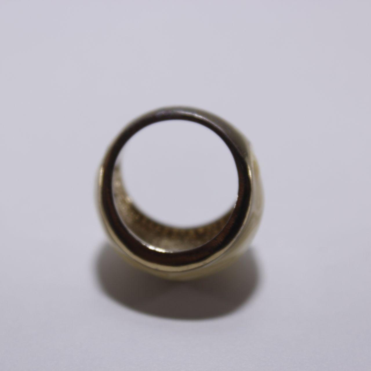 Vintage Style Wide Band Ring Acrylic Resin Dome Retro Boho