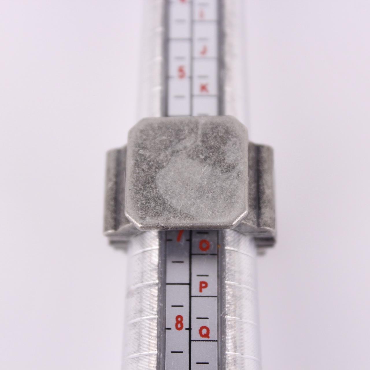 Vintage Brutalist Square Signet Ring Silver Tone Wide Industrial Statement Stret