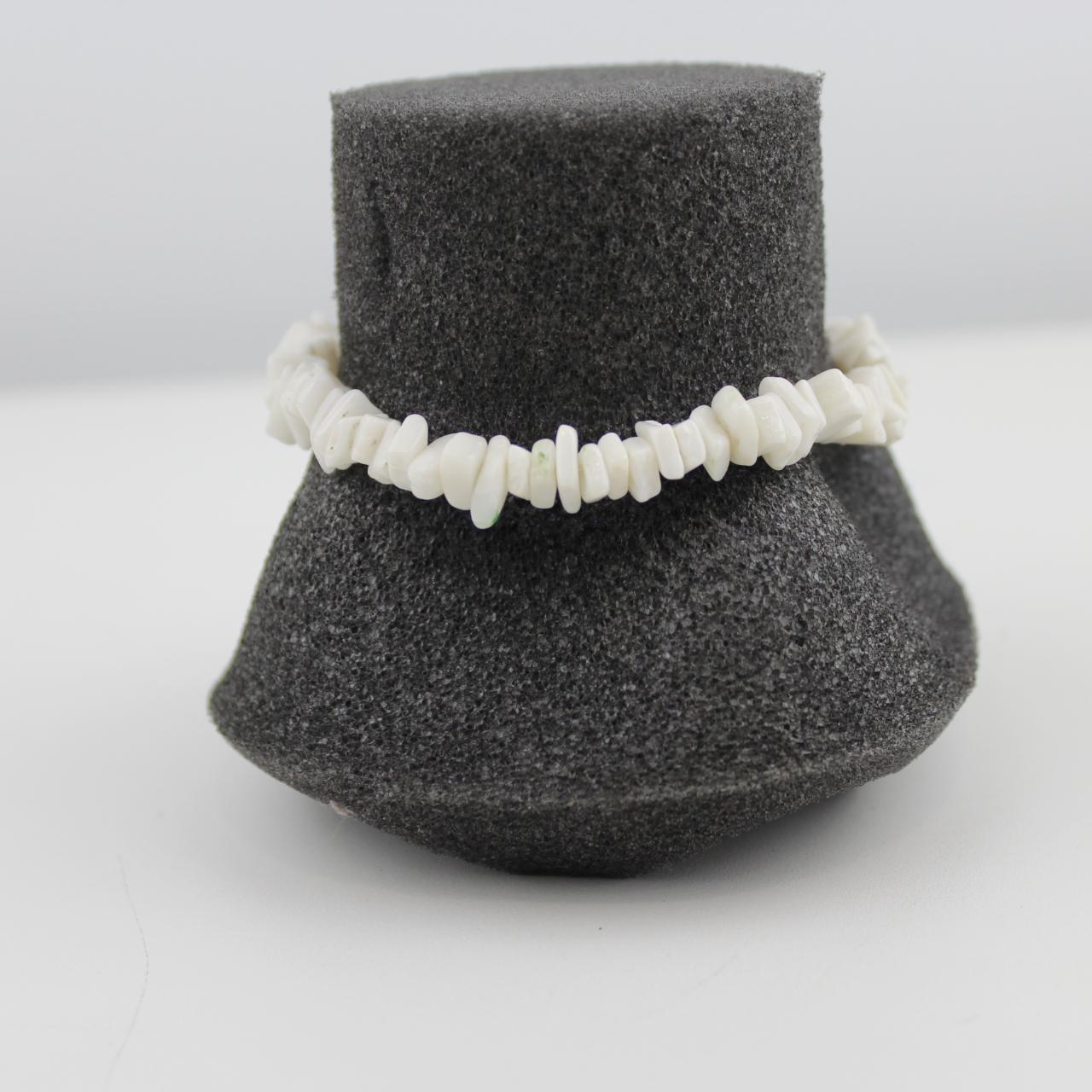 White Coral Chip Bracelet Natural Shell Jewelry Fashion Acce