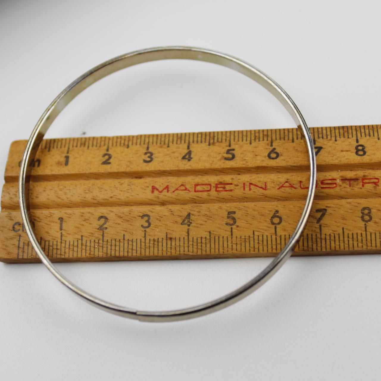 Gold Tone Bangle Bracelet Polished Smooth Minimalist Jewelry