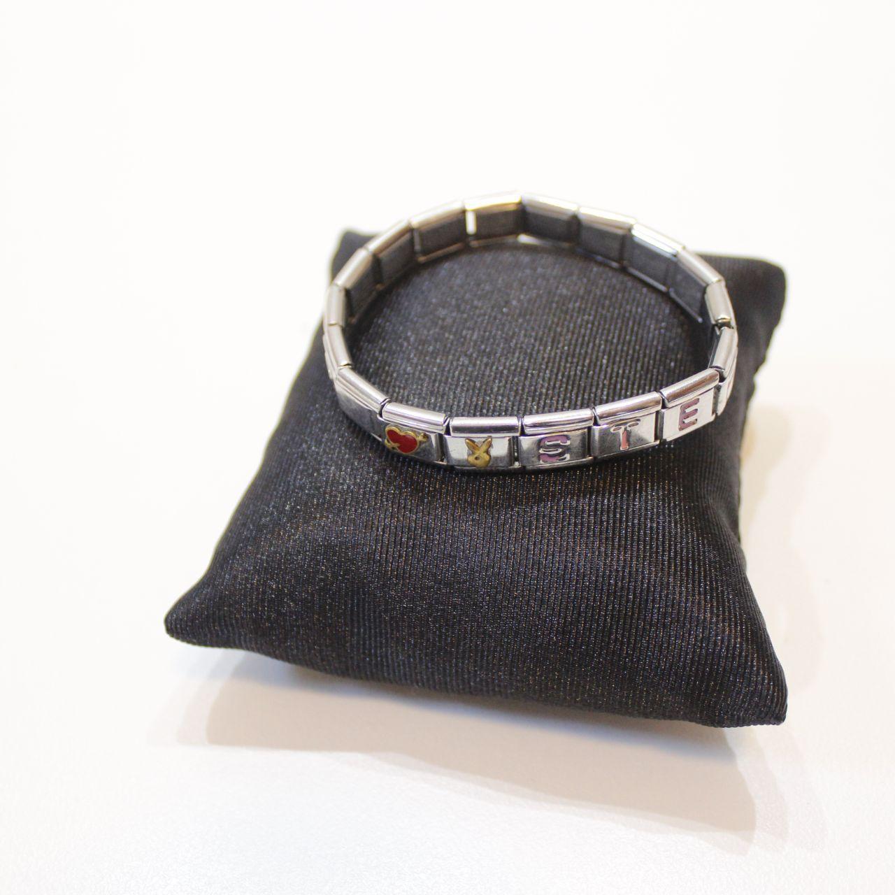 Steph Charm Bracelet Stainless Steel Modular Links Custom Go