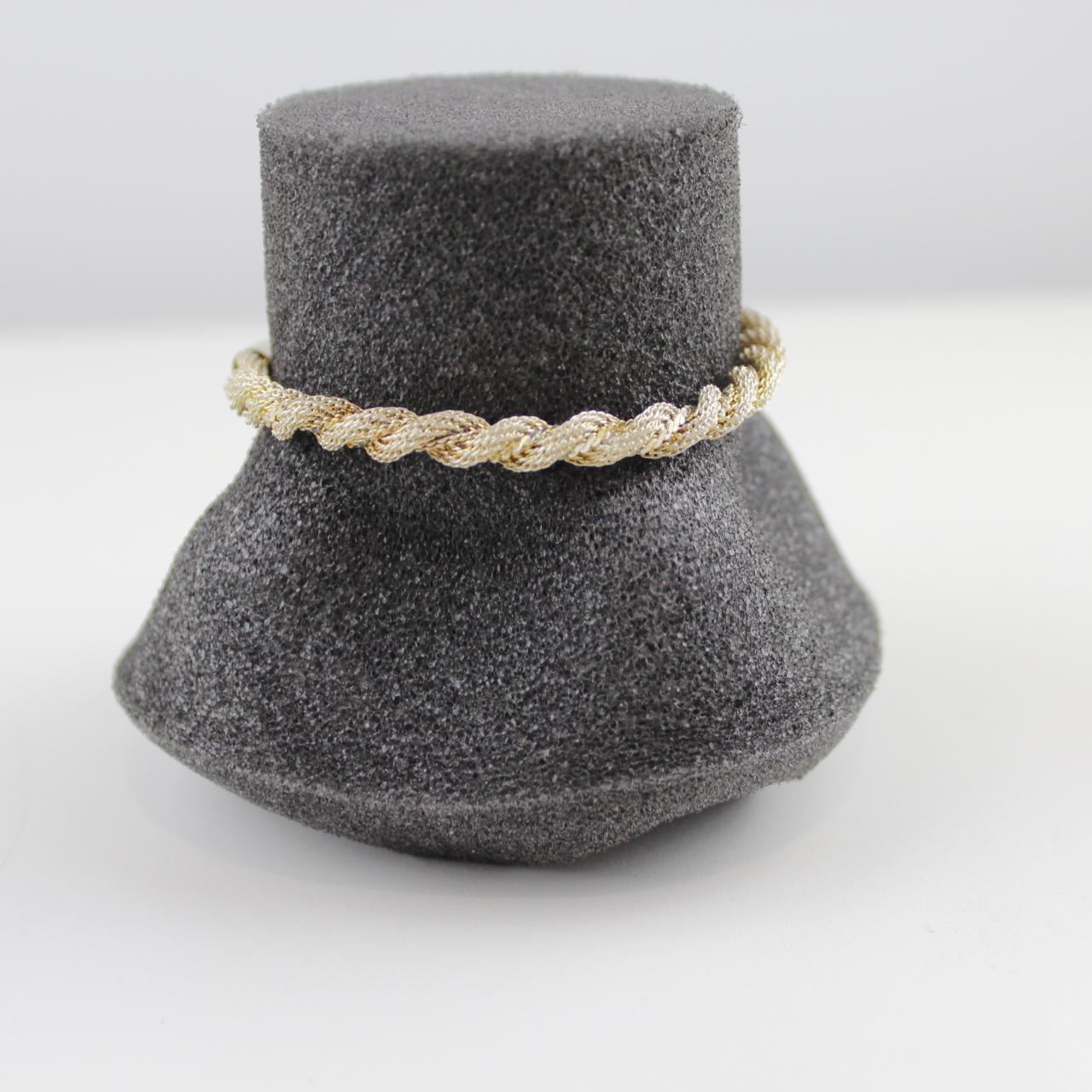 Vintage Bracelet Gold & Silver Tone Twisted Link Designer Je