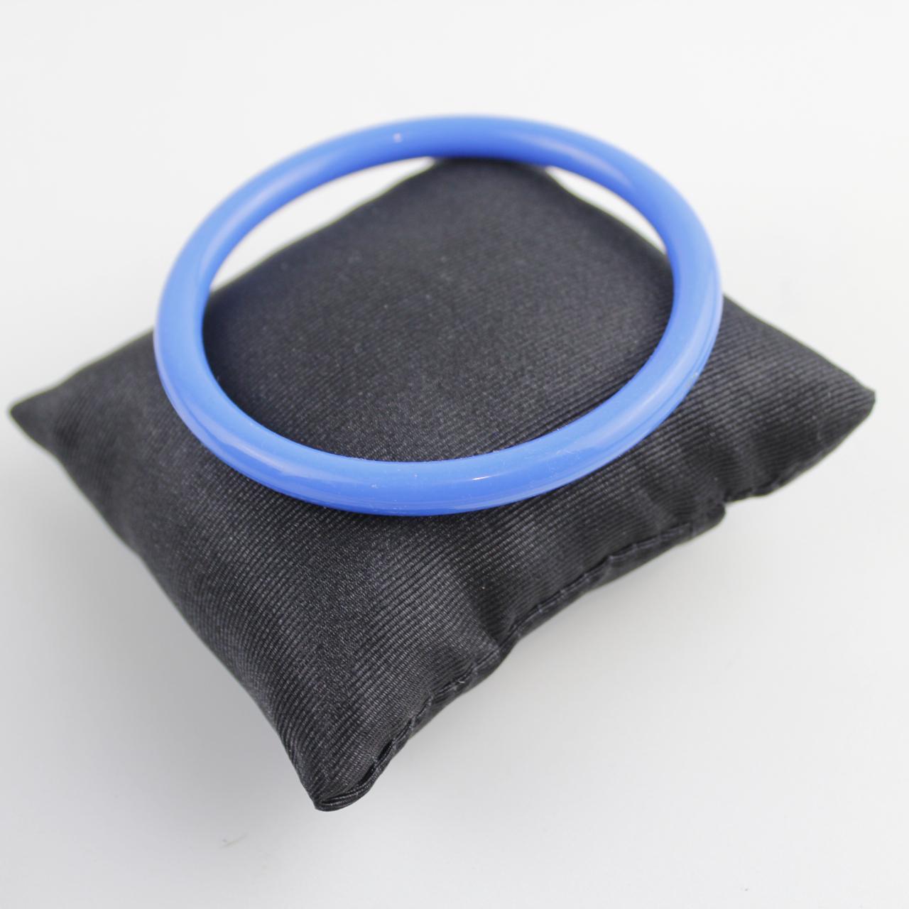 Light Blue Bangle Bracelet Opaque Plastic Resin Wide Fashion