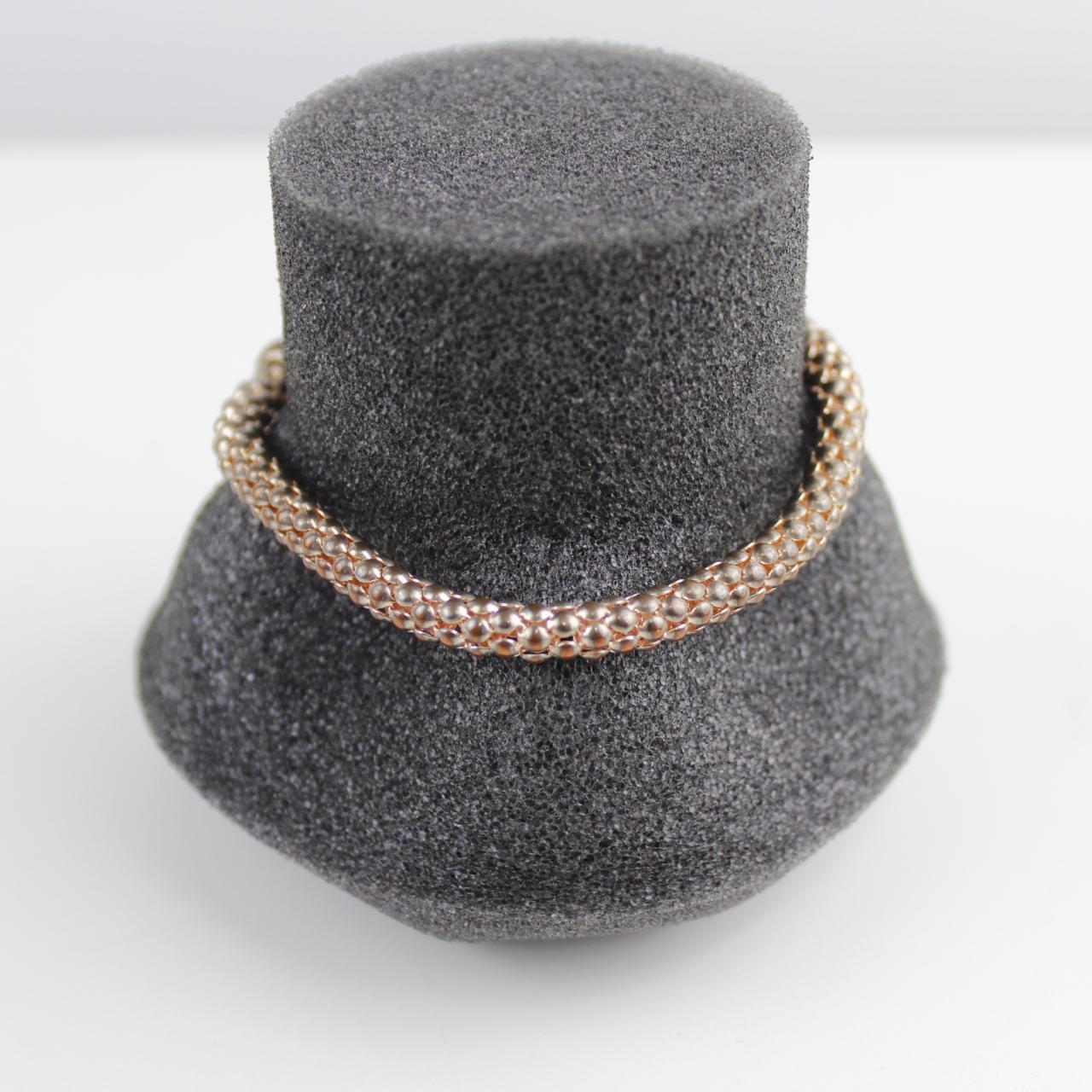 Silver & Rustic Tone Woven Bracelet with Charm - Interconnec