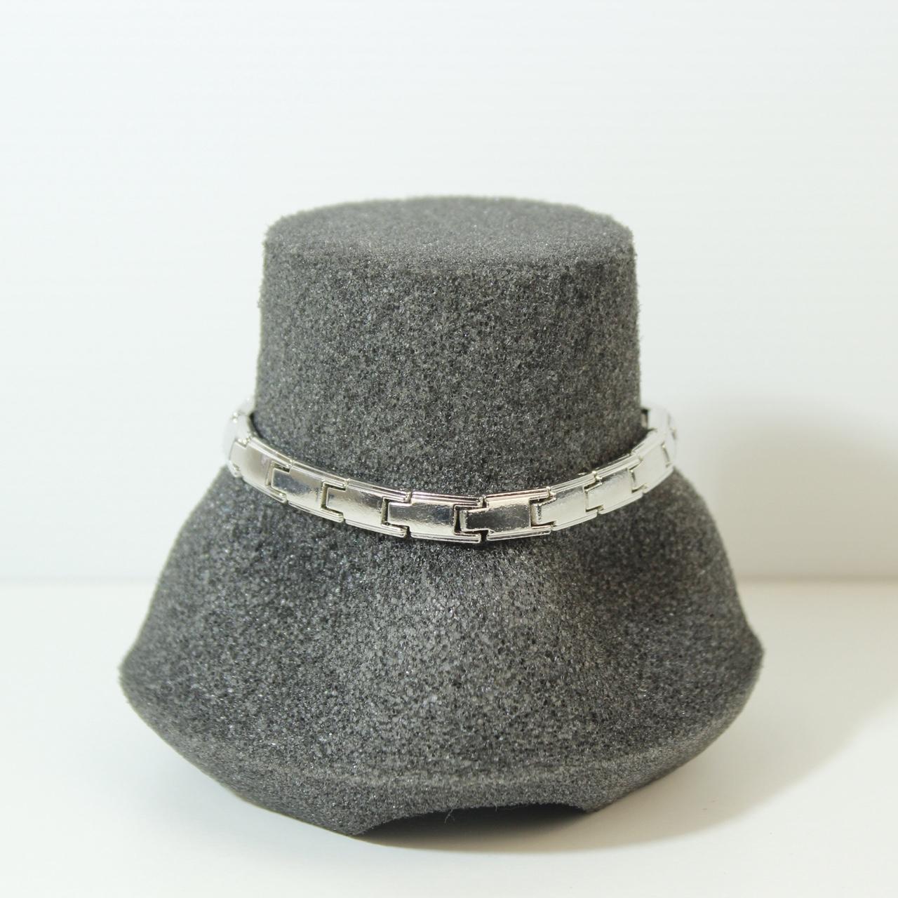 Magnetic Therapy Bracelet Silver Tone Link Healing Health