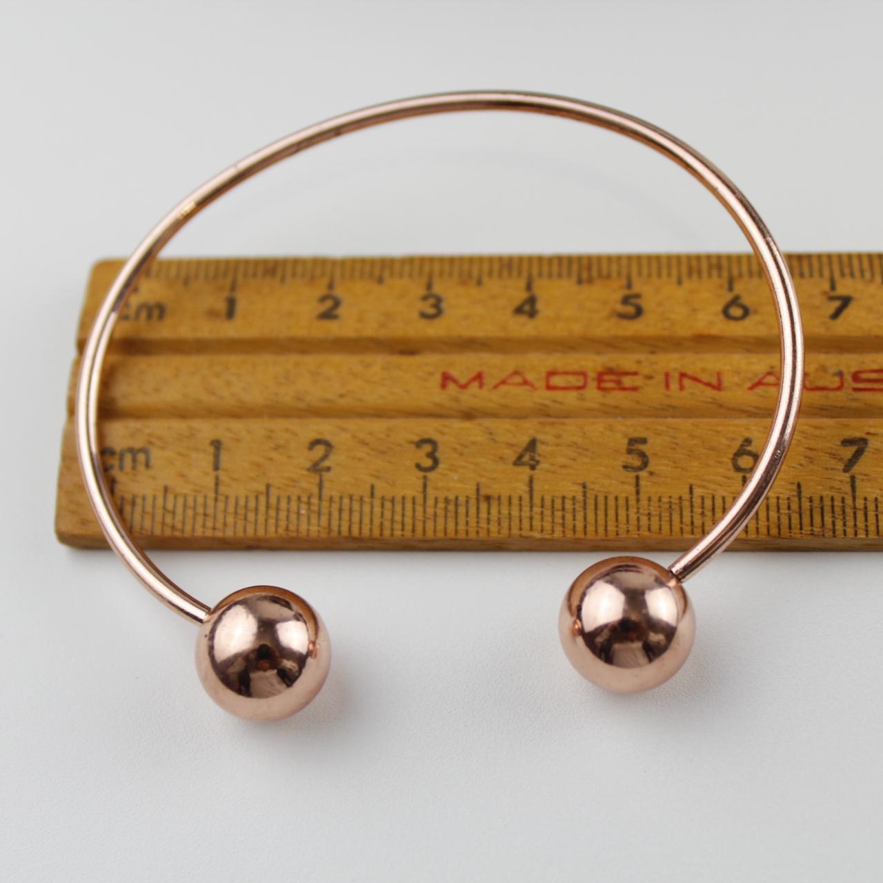 Rose Gold Cuff Bracelet Minimalist Metal Wire Jewelry  Good