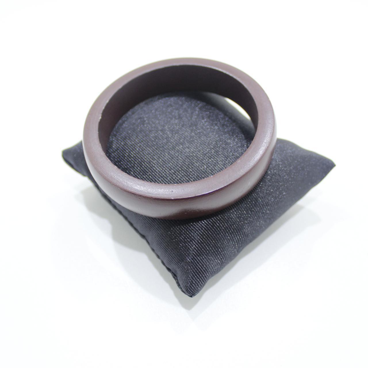 Dark Brown Wooden Bangle Bracelet Hand Solid Wood Jewellery