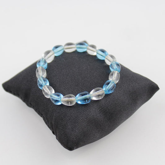 Stretch Blue Clear Crystal Bracelet Bead Jewelry Fashion Acc