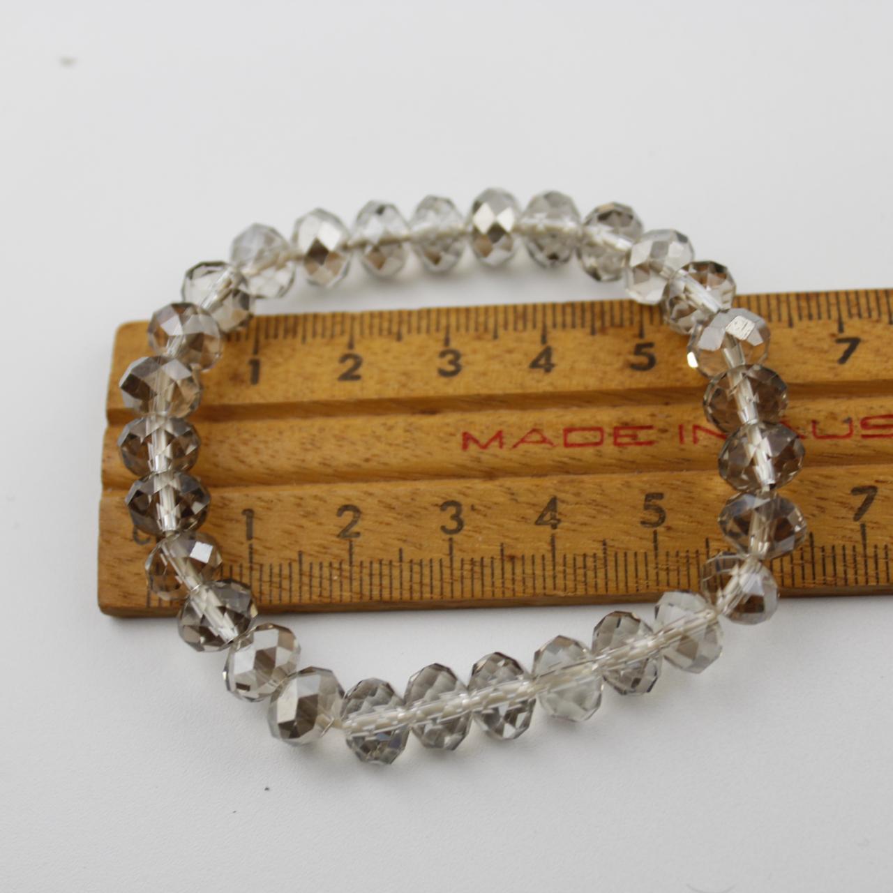Stretch Crystal Bracelet Faceted Clear Bead Jewelry Elegant