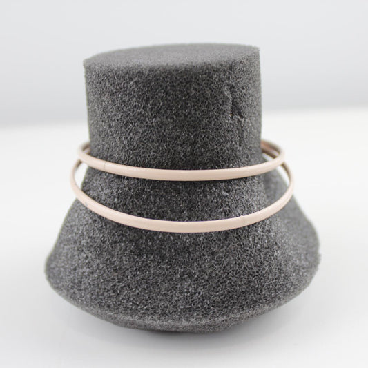 Pale Pink Bangle Bracelet Thin Round Lightweight Fashion Jew