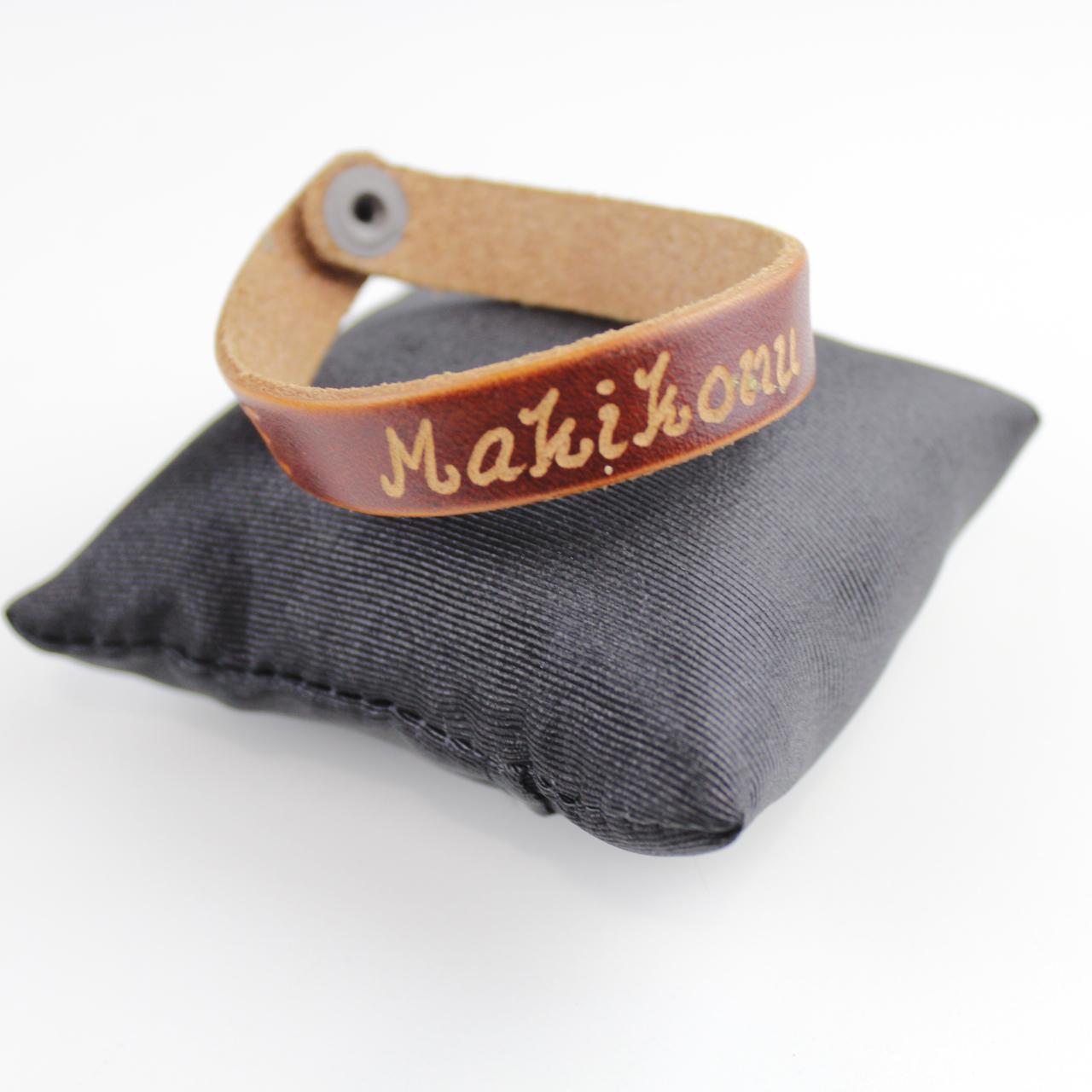 Handcrafted Leather Bracelet Brown Cuff Jewelry  Good pre-lo