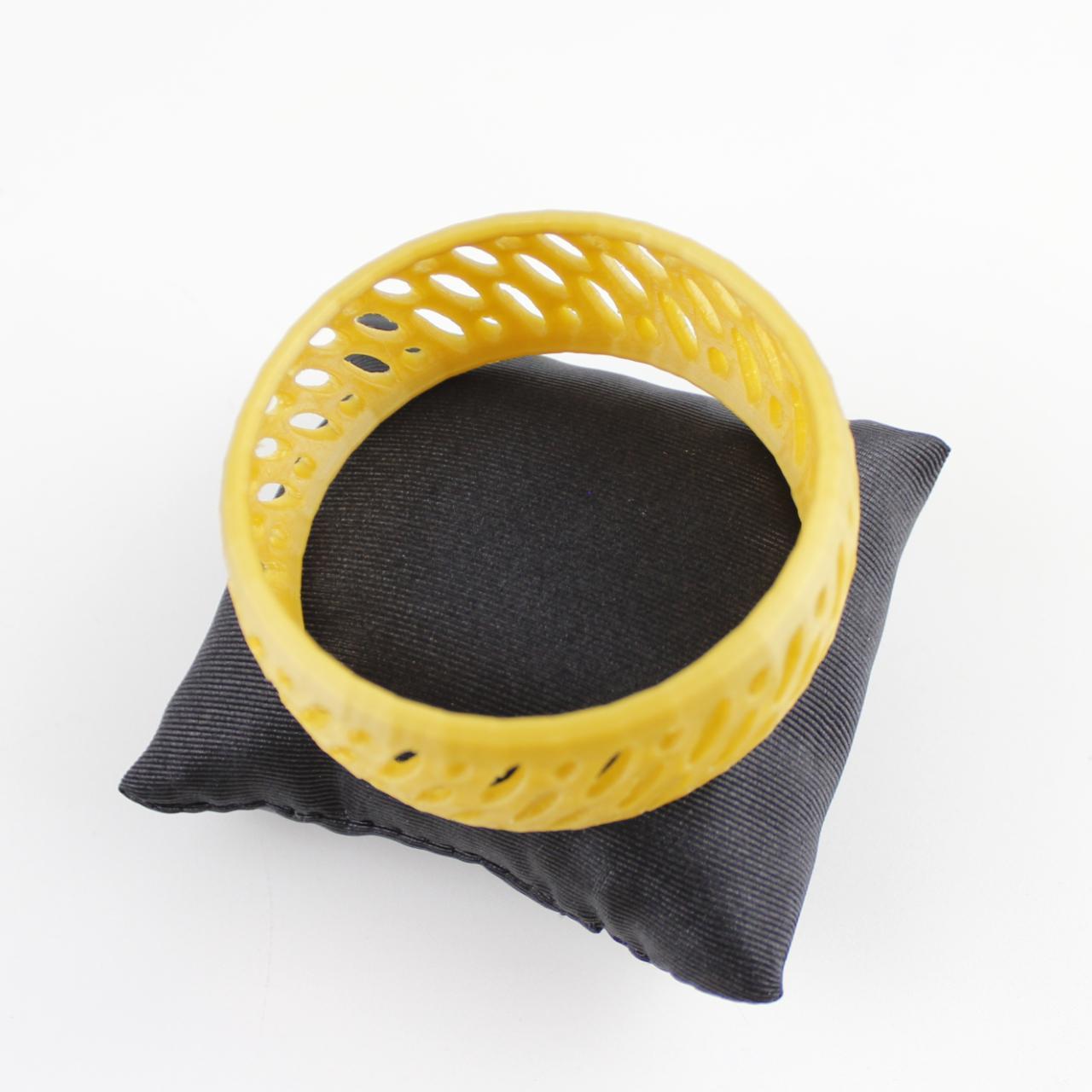Printed Bracelet Yellow Plastic Geometric Bangle Fashion Jew