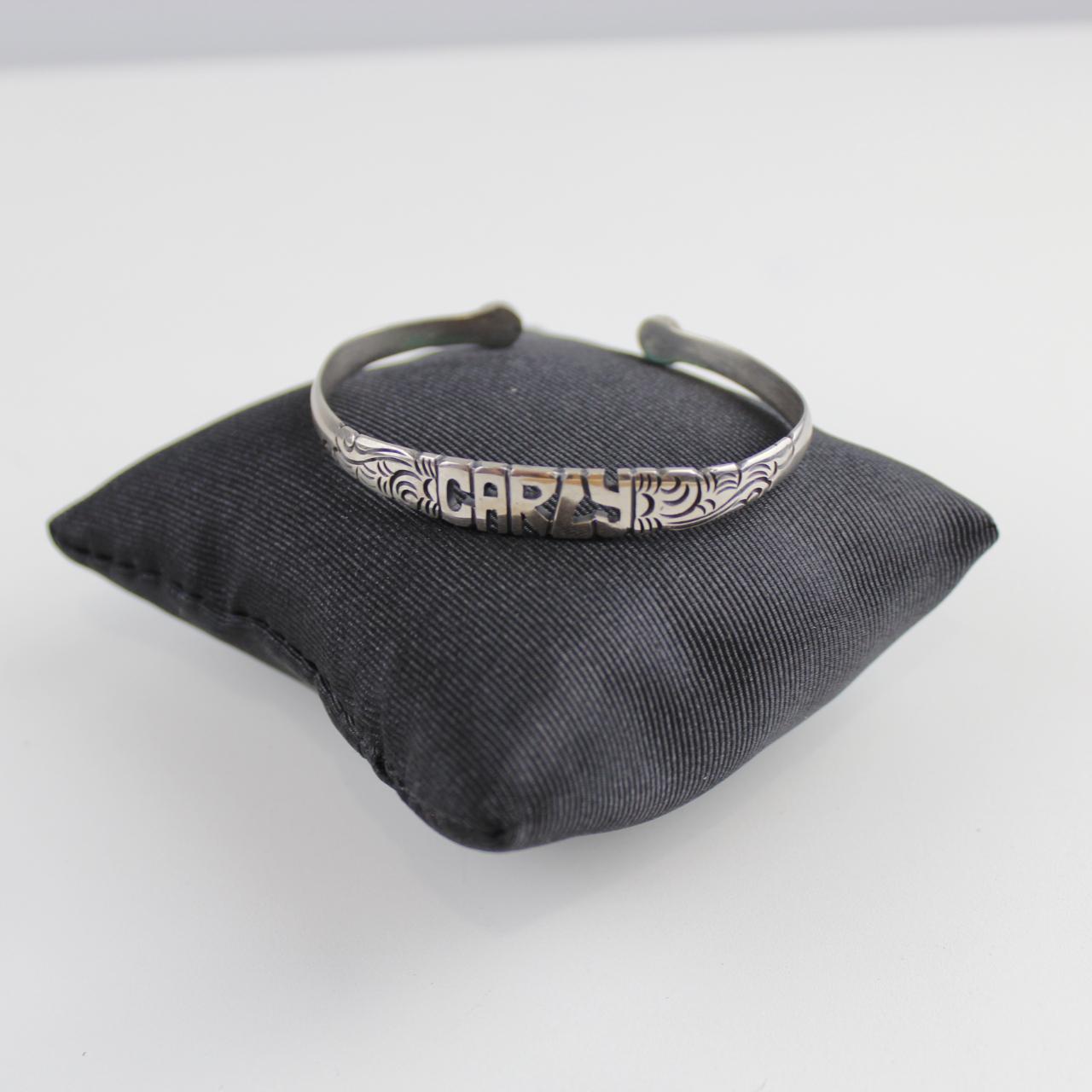 Personalized Engraved Name Cuff Bracelet Carly Custom Jewelr