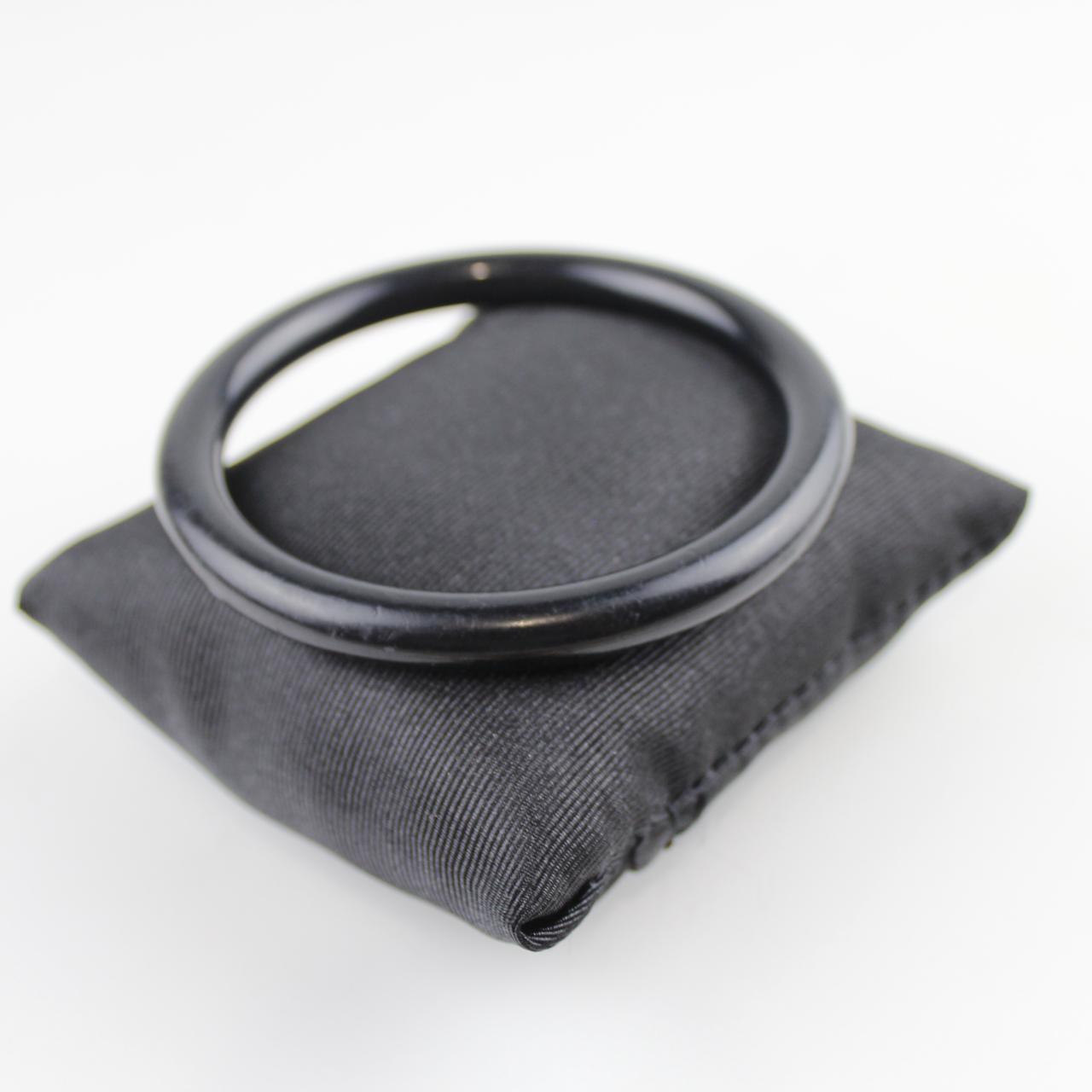 Statement Black Bangle Bracelet Band Minimalist Jewelry  Goo